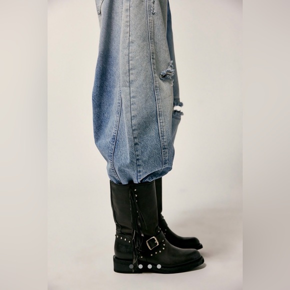 Frye Shoes - NWT FRYE Viv Engineer Boots - Studded Fringe Leather Mid-Calf SALE 1 day ONLY